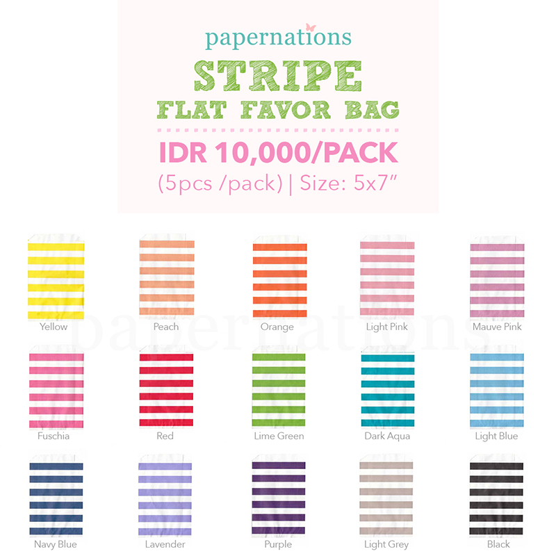 Flat Favor Bag - Stripe